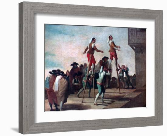 The Stilts, C1785-Francisco de Goya-Framed Giclee Print