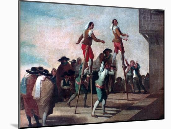 The Stilts, C1785-Francisco de Goya-Mounted Giclee Print