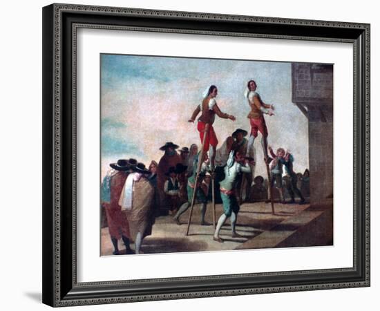 The Stilts, C1785-Francisco de Goya-Framed Giclee Print