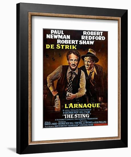 The Sting, from Left, Paul Newman, Robert Redford, 1973-null-Framed Art Print