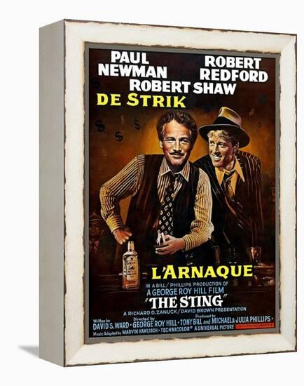 The Sting, from Left, Paul Newman, Robert Redford, 1973-null-Framed Stretched Canvas