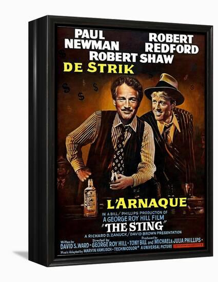 The Sting, from Left, Paul Newman, Robert Redford, 1973-null-Framed Stretched Canvas