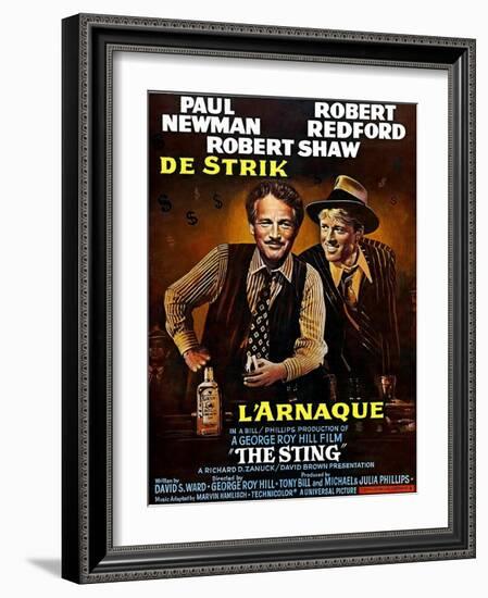 The Sting, from Left, Paul Newman, Robert Redford, 1973-null-Framed Art Print