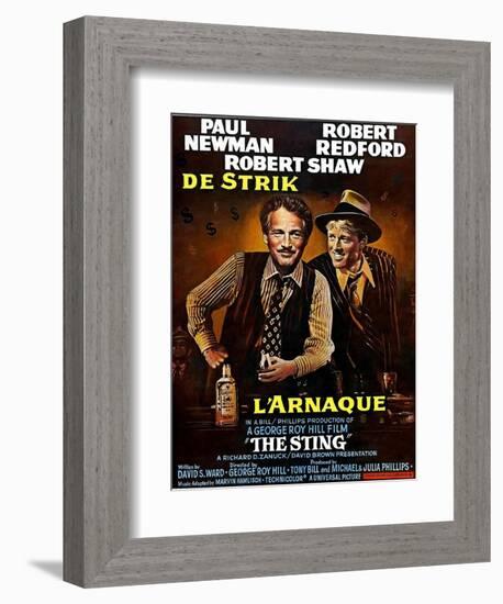 The Sting, from Left, Paul Newman, Robert Redford, 1973-null-Framed Premium Giclee Print