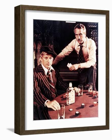 The Sting, from Left: Robert Redford, Paul Newman, 1973-null-Framed Photo