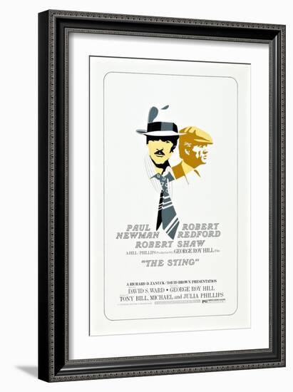 The Sting, from Left: Robert Redford, Paul Newman, 1973-null-Framed Premium Giclee Print