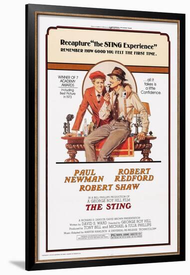 The Sting, from Left: Robert Redford, Paul Newman, 1973-null-Framed Poster