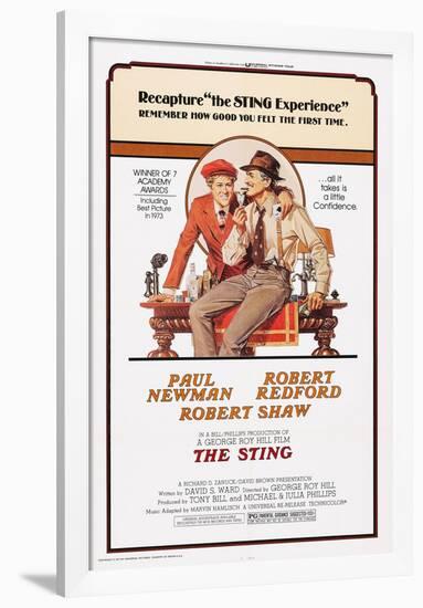 The Sting, from Left: Robert Redford, Paul Newman, 1973-null-Framed Poster