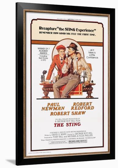 The Sting, from Left: Robert Redford, Paul Newman, 1973-null-Framed Poster