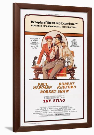 The Sting, from Left: Robert Redford, Paul Newman, 1973-null-Framed Poster