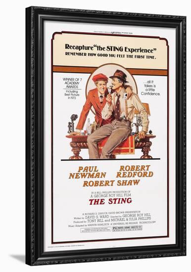 The Sting, from Left: Robert Redford, Paul Newman, 1973-null-Framed Poster