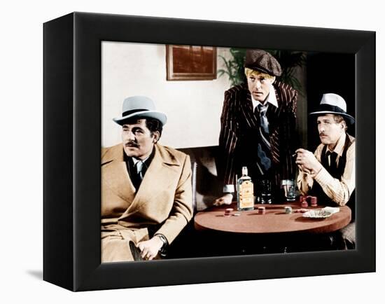 THE STING, from left: Robert Shaw, Robert Redford, Paul Newman, 1973-null-Framed Stretched Canvas