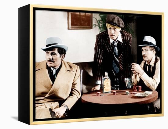 THE STING, from left: Robert Shaw, Robert Redford, Paul Newman, 1973-null-Framed Stretched Canvas