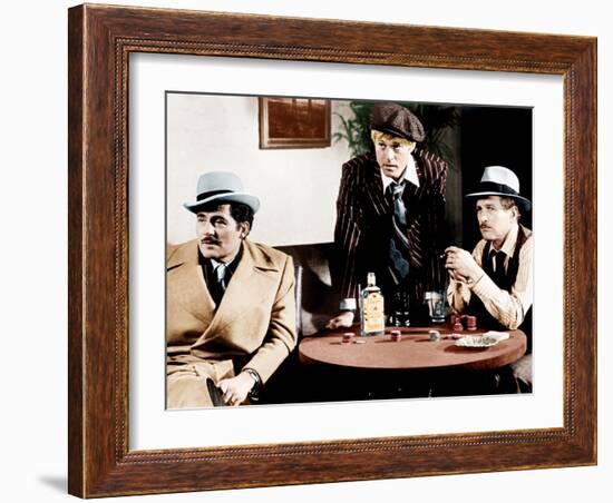 THE STING, from left: Robert Shaw, Robert Redford, Paul Newman, 1973-null-Framed Photo