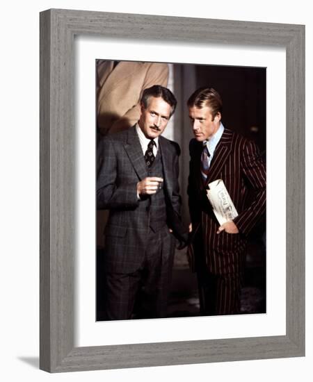 The Sting, Paul Newman, Robert Redford, 1973-null-Framed Photo