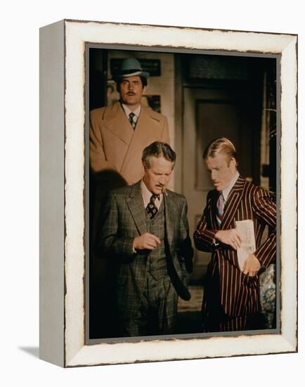 The Sting, Robert Shaw (Rear), Front from Left: Paul Newman, Robert Redford, 1973-null-Framed Stretched Canvas