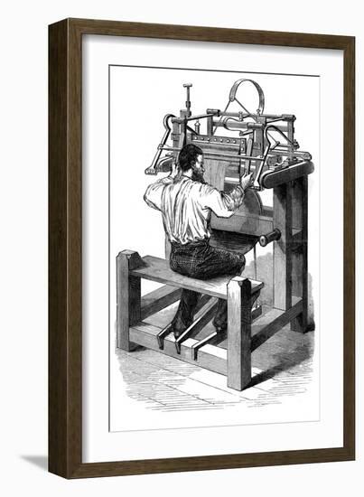 The Stocking Frame, C1880-null-Framed Giclee Print