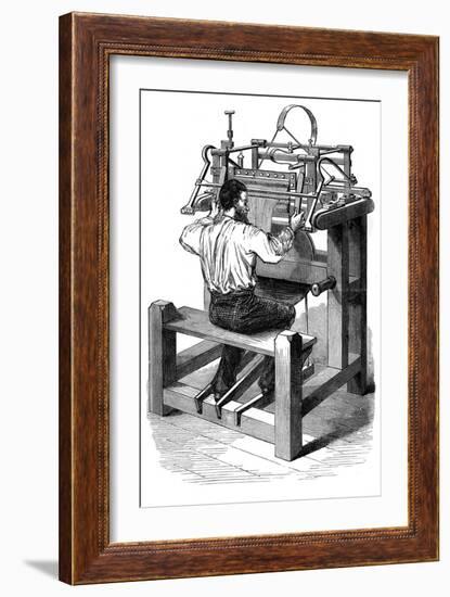 The Stocking Frame, C1880-null-Framed Giclee Print