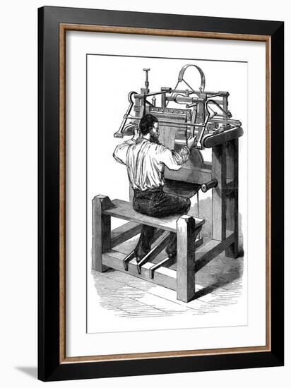 The Stocking Frame, C1880-null-Framed Giclee Print