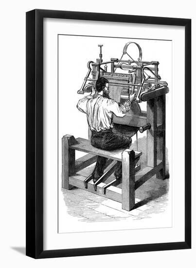 The Stocking Frame, C1880-null-Framed Giclee Print