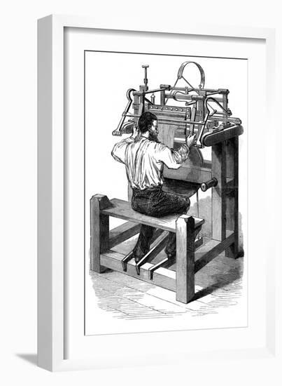 The Stocking Frame, C1880-null-Framed Giclee Print