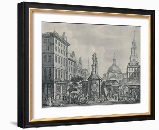 'The Stocks Market, 1738', (1920)-Henry Fletcher-Framed Giclee Print