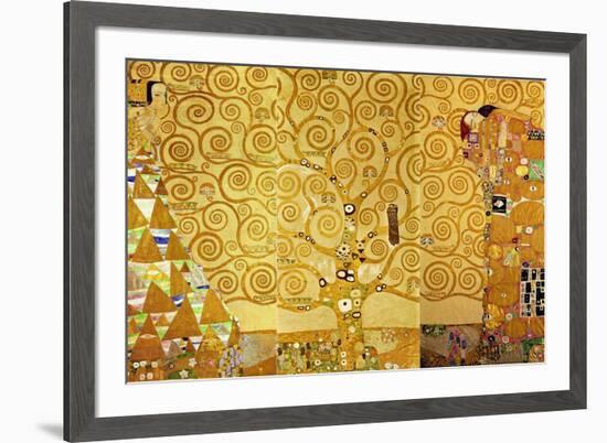 The Stoclet Frieze, Detail: the Expectation, Tree of Life, 1905-1909-Gustav Klimt-Framed Giclee Print