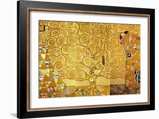 The Stoclet Frieze, Detail: the Expectation, Tree of Life, 1905-1909-Gustav Klimt-Framed Giclee Print