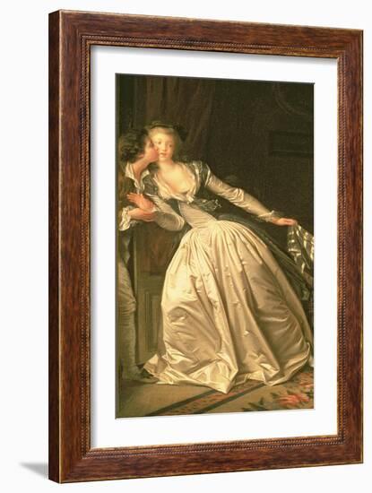 The Stolen Kiss, C.1788-Jean-Honoré Fragonard-Framed Giclee Print