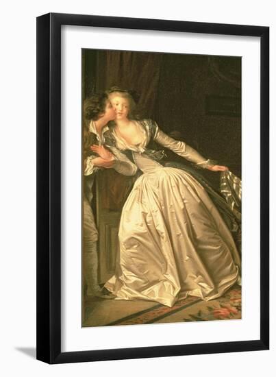 The Stolen Kiss, C.1788-Jean-Honoré Fragonard-Framed Giclee Print