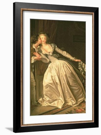 The Stolen Kiss, C.1788-Jean-Honoré Fragonard-Framed Giclee Print