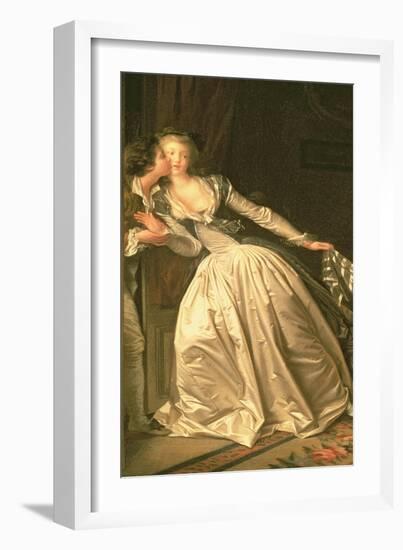 The Stolen Kiss, C.1788-Jean-Honoré Fragonard-Framed Giclee Print