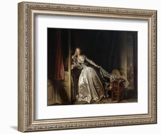 The Stolen Kiss, End 1780S-Jean-Honore Fragonard-Framed Giclee Print