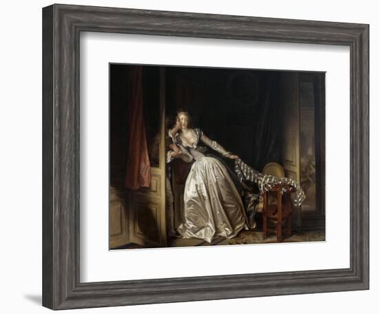 The Stolen Kiss, End 1780S-Jean-Honore Fragonard-Framed Giclee Print