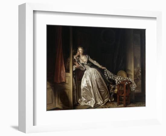 The Stolen Kiss, End 1780S-Jean-Honore Fragonard-Framed Giclee Print