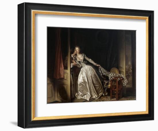 The Stolen Kiss, End 1780S-Jean-Honore Fragonard-Framed Giclee Print