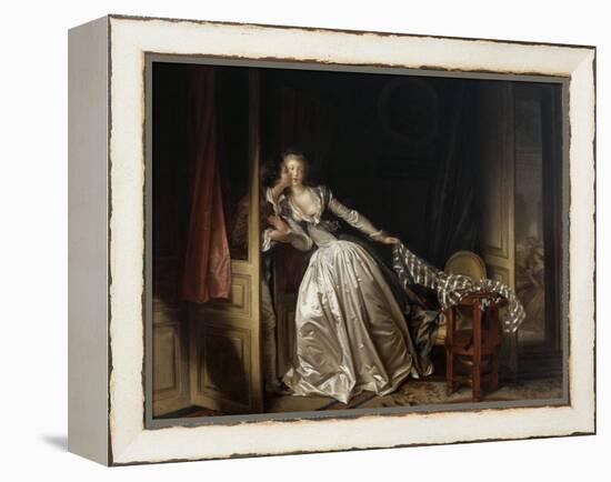 The Stolen Kiss, End 1780S-Jean-Honore Fragonard-Framed Premier Image Canvas