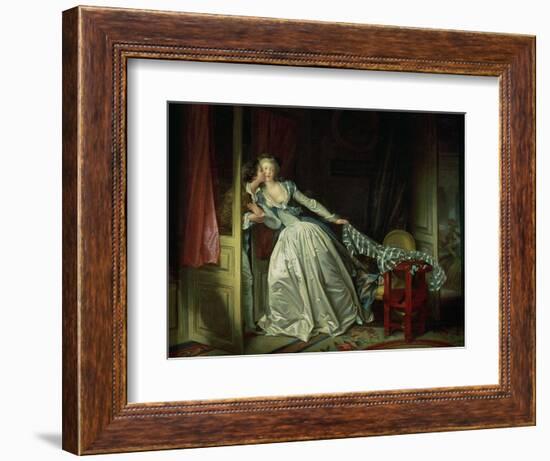 The Stolen Kiss-Jean-Honoré Fragonard-Framed Giclee Print