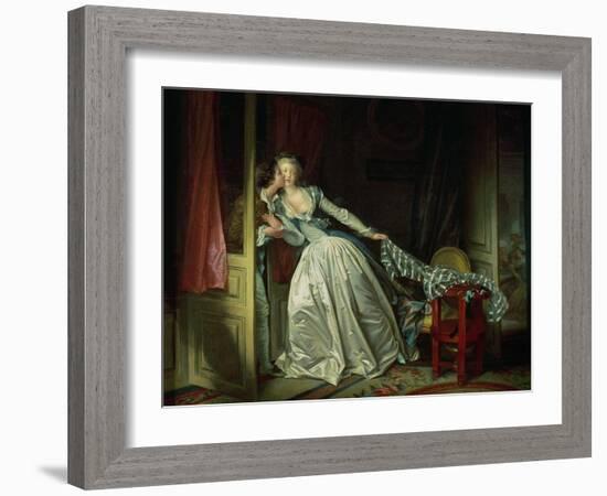 The Stolen Kiss-Jean-Honoré Fragonard-Framed Giclee Print