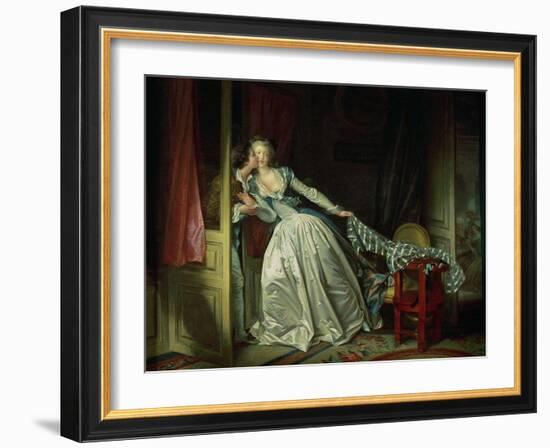 The Stolen Kiss-Jean-Honoré Fragonard-Framed Giclee Print