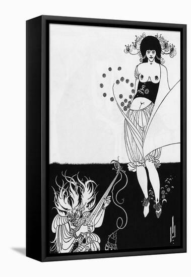 The Stomach Dance.-Aubrey Beardsley-Framed Stretched Canvas