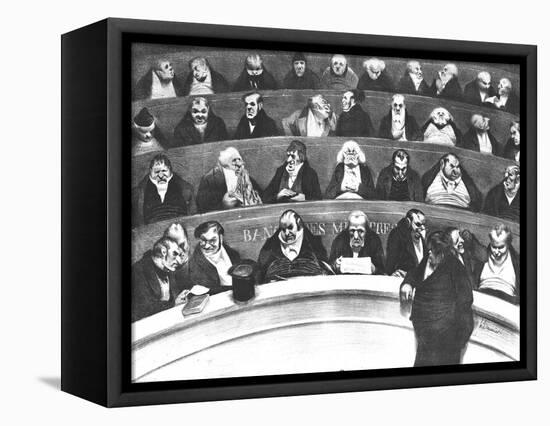 The Stomach of the Legislature, the Ministerial Benches of 1834-Honore Daumier-Framed Premier Image Canvas