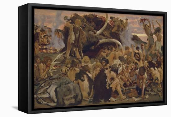 The Stone Age, a Feast, 1883-Viktor Mikhaylovich Vasnetsov-Framed Premier Image Canvas