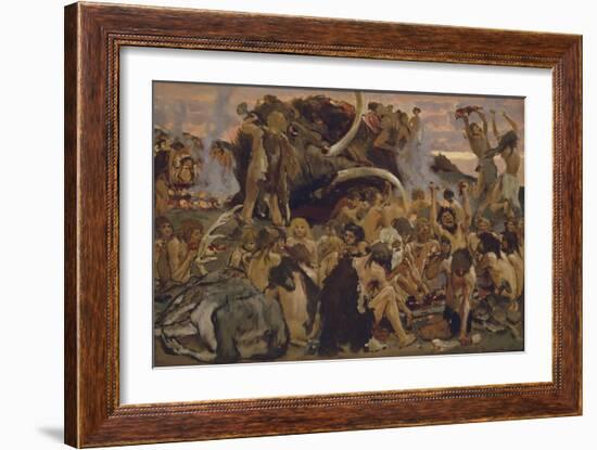 The Stone Age, a Feast, 1883-Viktor Mikhaylovich Vasnetsov-Framed Giclee Print