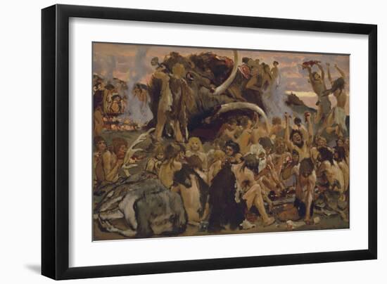 The Stone Age, a Feast, 1883-Viktor Mikhaylovich Vasnetsov-Framed Giclee Print
