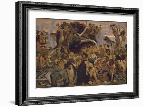 The Stone Age, a Feast, 1883-Viktor Mikhaylovich Vasnetsov-Framed Giclee Print