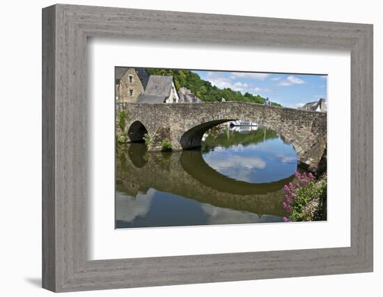 The Stone Bridge over River Rance, Dinan, Brittany, France, Europe-Guy Thouvenin-Framed Photographic Print