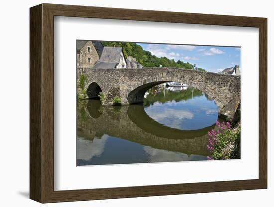 The Stone Bridge over River Rance, Dinan, Brittany, France, Europe-Guy Thouvenin-Framed Photographic Print