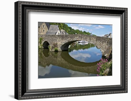 The Stone Bridge over River Rance, Dinan, Brittany, France, Europe-Guy Thouvenin-Framed Photographic Print