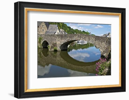 The Stone Bridge over River Rance, Dinan, Brittany, France, Europe-Guy Thouvenin-Framed Photographic Print